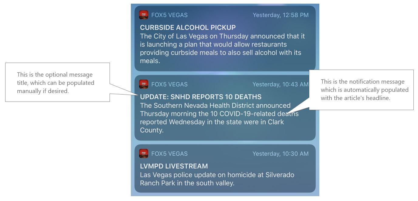 Notifications on iPhone